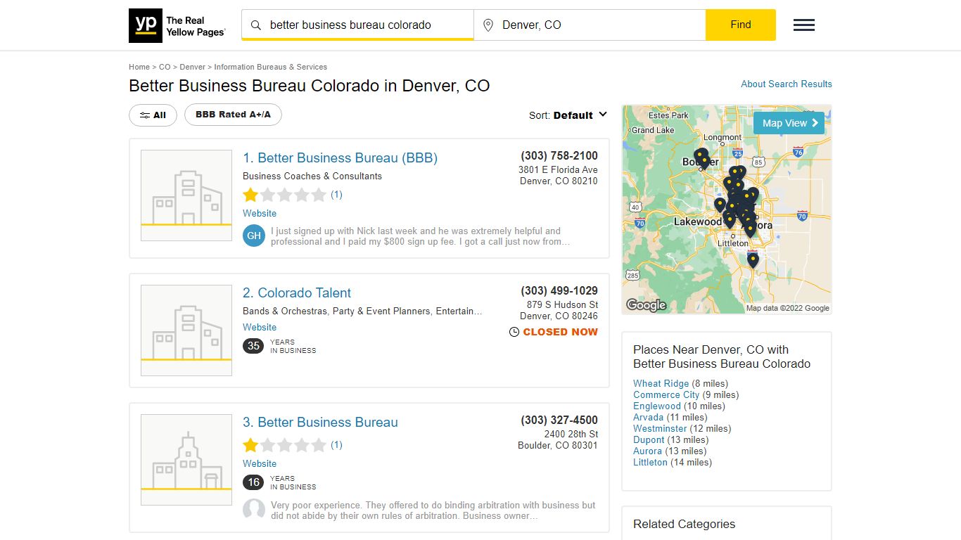 Better Business Bureau Colorado in Denver, CO - Yellow Pages